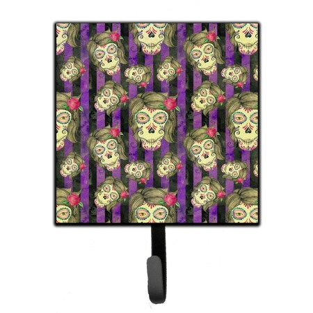 Jensendistributionservices Watecolor Day of the Dead Halloween Leash or Key Holder, 4.25 x 1 x 7 in. MI1709966